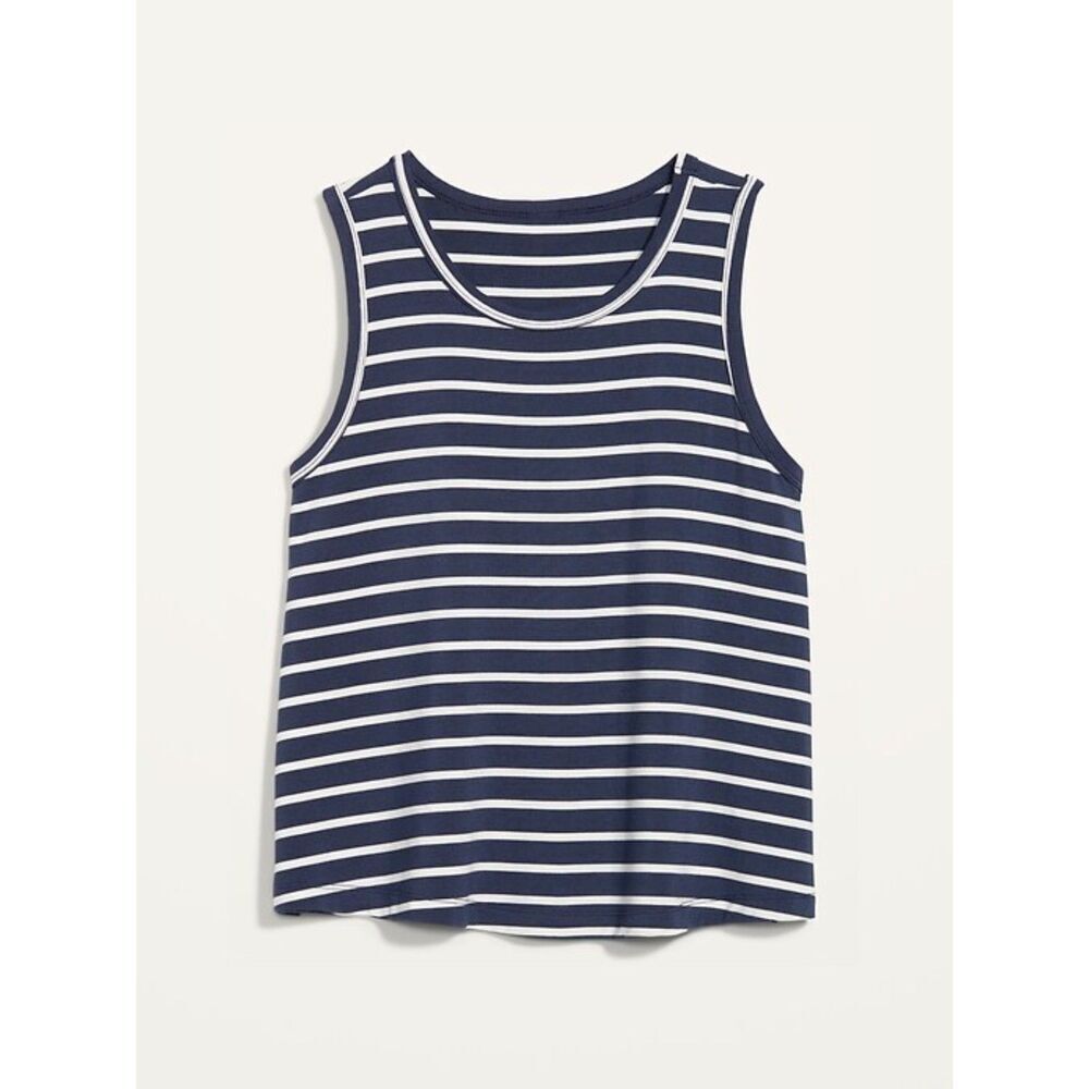 Navy White Striped Old Navy Lounge Sleep Pajama Sleeveless Tank Top (NWT)